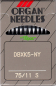 Preview: Organ Sticknadel DBXK5-NY 75/11 S