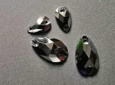 Sew-on Stones K3065 Jet Hematite M7x12 - 1 Stck.