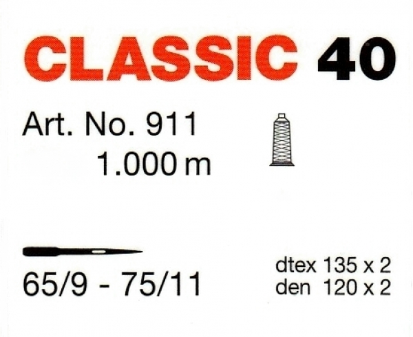 911-3 MADEIRA Garn Classic No.40 1000 m
