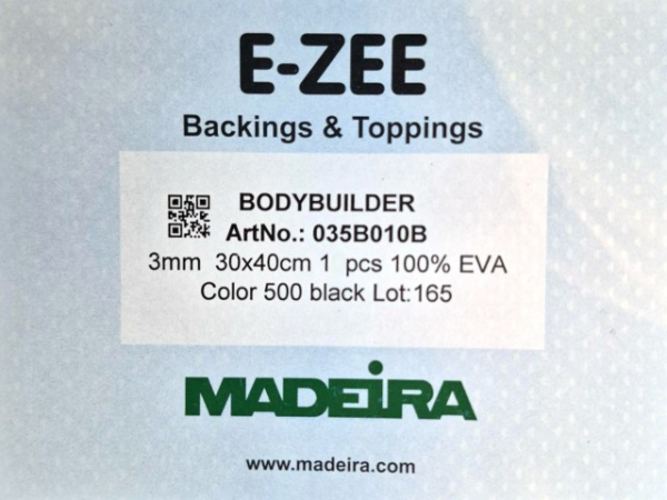 Bodybuilder – 3D Stickunterlage schwarz