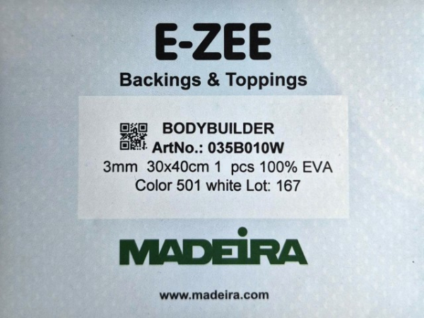 Bodybuilder – 3D Stickunterlage weiß